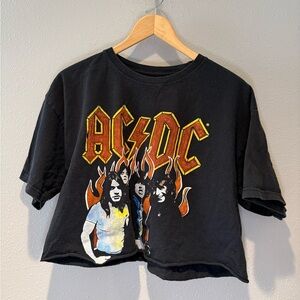 AC/DC "Highway to Hell" 1979-80 North American Tour Cropped Tee - Size Large